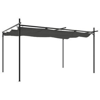 Pergola met uitschuifbaar dak 395x292x230 antracietkleurig