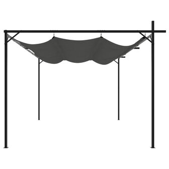 Pergola met uitschuifbaar dak 395x292x230 antracietkleurig