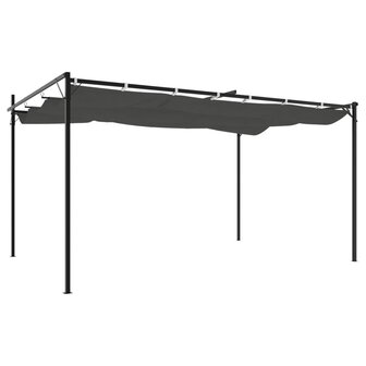 Pergola met uitschuifbaar dak 395x292x230 antracietkleurig