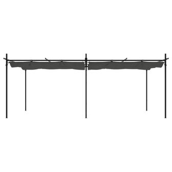 Pergola met uitschuifbaar dak 589x292x230 antracietkleurig