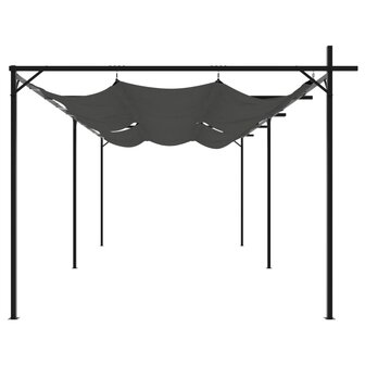 Pergola met uitschuifbaar dak 589x292x230 antracietkleurig