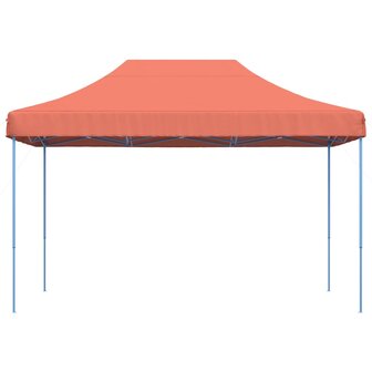 Partytent inklapbaar pop-up 410x279x315 cm terracotta