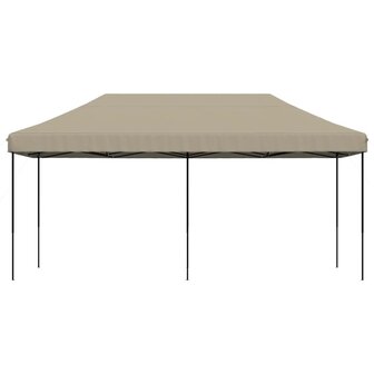 Partytent inklapbaar pop-up 580x292x315 cm taupe
