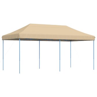 Partytent inklapbaar pop-up 580x292x315 cm beige