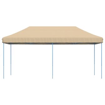 Partytent inklapbaar pop-up 580x292x315 cm beige