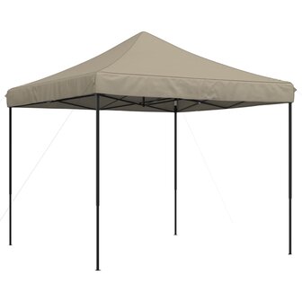 Partytent inklapbaar pop-up 292x292x315 cm taupe