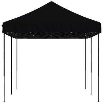 Partytent inklapbaar pop-up 580x292x315 cm zwart