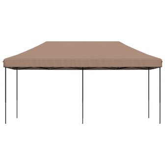Partytent inklapbaar pop-up 580x292x315 cm bruin