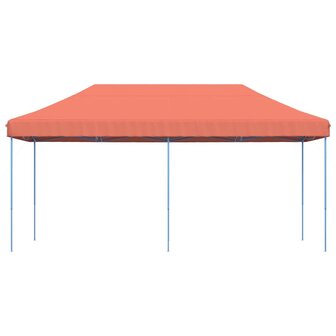 Partytent inklapbaar pop-up 580x292x315 cm terracotta