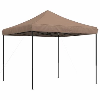 Partytent inklapbaar pop-up 292x292x315 cm bruin