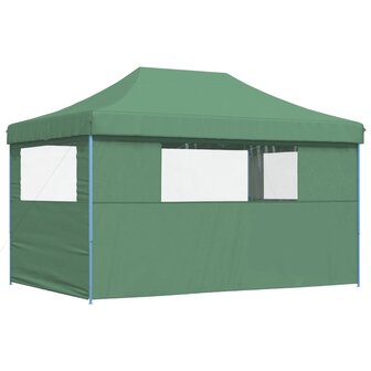 Partytent inklapbaar pop-up met 3 zijwanden groen