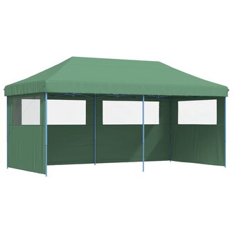 Partytent inklapbaar pop-up met 3 zijwanden groen
