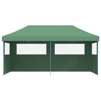 Partytent inklapbaar pop-up met 3 zijwanden groen