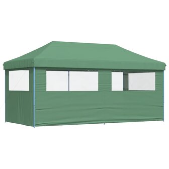 Partytent inklapbaar pop-up met 3 zijwanden groen