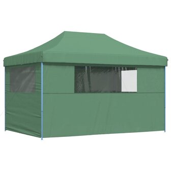 Partytent inklapbaar pop-up met 4 zijwanden groen