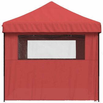Partytent inklapbaar pop-up met 4 zijwanden bordeauxrood