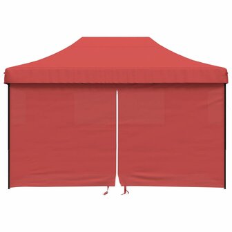 Partytent inklapbaar pop-up met 4 zijwanden bordeauxrood