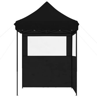 Partytent inklapbaar pop-up met 2 zijwanden zwart