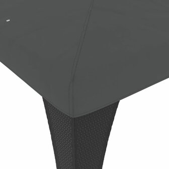 Prieel met dubbel dak 2,98x2,98 m staal antracietkleurig