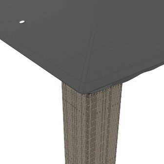 Prieel met dubbel dak 2,94x2,94 m staal antracietkleurig