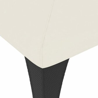 Prieel met dubbel dak 2,98x2,98 m staal cr&egrave;mekleurig