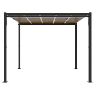 Tuinpaviljoen 3x3 m aluminium antracietkleurig