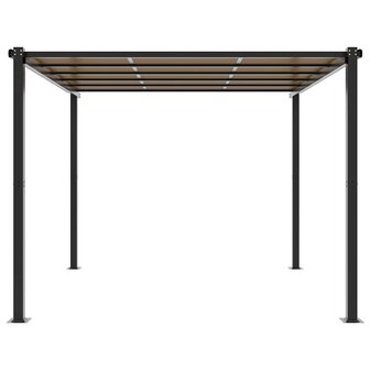 Tuinpaviljoen 3x3 m aluminium antracietkleurig