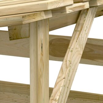 Pergola&#039;s met dak 3 st 100x90x100 cm ge&iuml;mpregneerd grenenhout