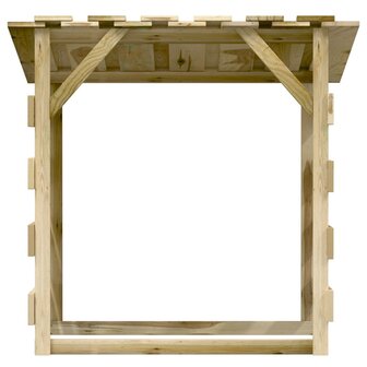 Pergola&#039;s met dak 6 st 100x90x100 cm ge&iuml;mpregneerd grenenhout