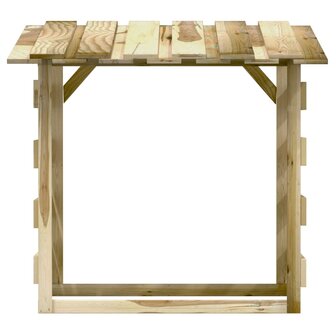 Pergola&#039;s met dak 6 st 100x90x100 cm ge&iuml;mpregneerd grenenhout