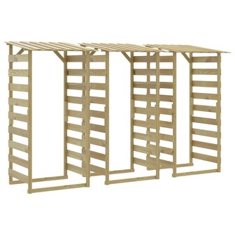Pergola&#039;s met dak 3 st 100x90x200 cm ge&iuml;mpregneerd grenenhout