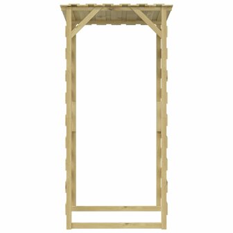 Pergola&#039;s met dak 3 st 100x90x200 cm ge&iuml;mpregneerd grenenhout