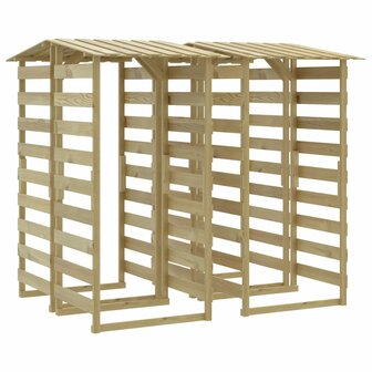 Pergola&#039;s met dak 4 st 100x90x200 cm ge&iuml;mpregneerd grenenhout