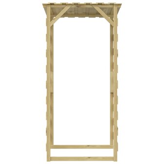 Pergola&#039;s met dak 4 st 100x90x200 cm ge&iuml;mpregneerd grenenhout