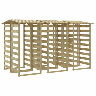 Pergola&#039;s met dak 6 st 100x90x200 cm ge&iuml;mpregneerd grenenhout