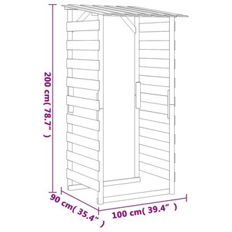 Pergola&#039;s met dak 6 st 100x90x200 cm ge&iuml;mpregneerd grenenhout