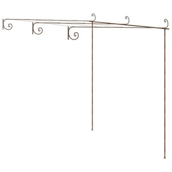 Tuinpergola 3x3x2,5 m ijzer antiekbruin