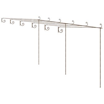 Tuinpergola 6x3x2,5 m ijzer antiekbruin