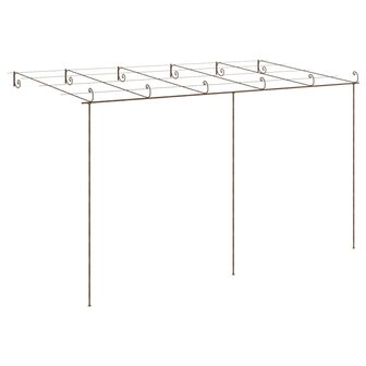 Tuinpergola 6x3x2,5 m ijzer antiekbruin