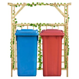 Pergola voor 2 containers ge&iuml;mpregneerd grenenhout