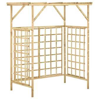 Pergola voor 2 containers ge&iuml;mpregneerd grenenhout