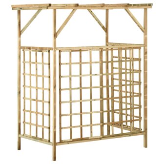 Pergola voor 2 containers ge&iuml;mpregneerd grenenhout