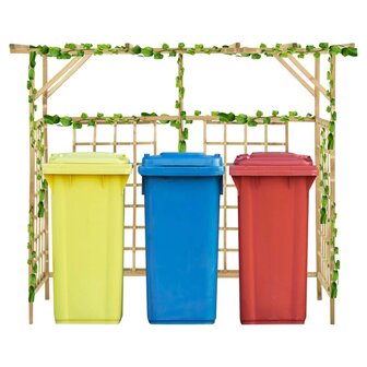 Pergola voor 3 containers ge&iuml;mpregneerd grenenhout