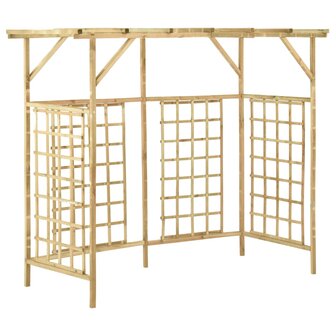 Pergola voor 3 containers ge&iuml;mpregneerd grenenhout