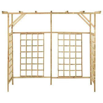 Pergola voor 3 containers ge&iuml;mpregneerd grenenhout