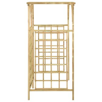 Pergola voor 3 containers ge&iuml;mpregneerd grenenhout