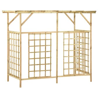 Pergola voor 3 containers ge&iuml;mpregneerd grenenhout