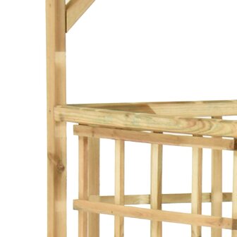 Pergola voor 3 containers ge&iuml;mpregneerd grenenhout