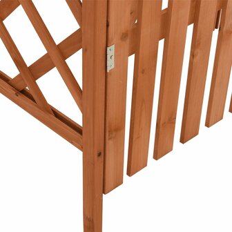 Pergola met poort 116x40x204 cm massief vurenhout