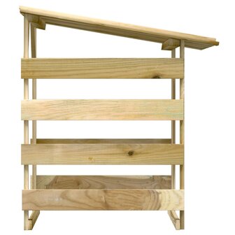 Pergola met dak 100x90x100 cm ge&iuml;mpregneerd grenenhout